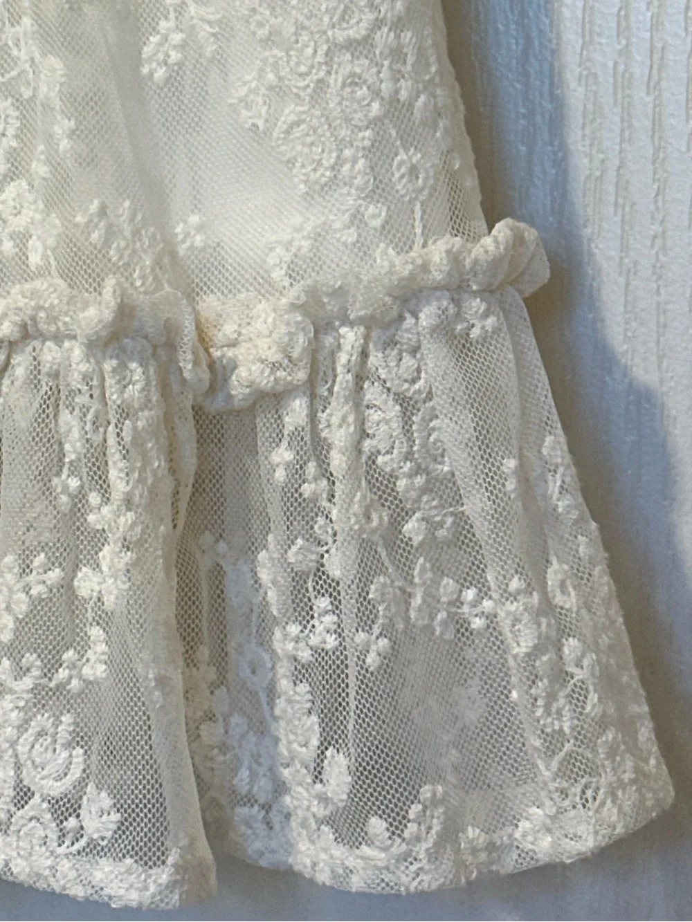 Coquelicot Ivory Lace Bow Dress 3T